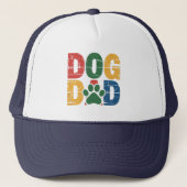 Dog Dad Grunge Stijl Typografie Trucker Pet (Voorkant)