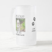 Dog Dad - Happy Birthday Beste Pap Schattige Dog F Matglas Bierpul (Voorkant links)