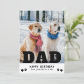 Dog Dad Happy Birthday Modern Personalized Photo (Staand voorkant)