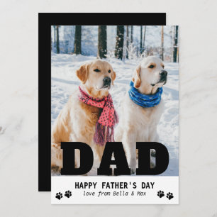 Dog Dad Happy Vaderdag Paw Print Moderne Photo