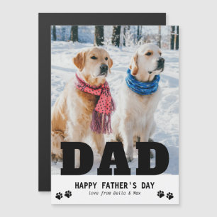 Dog Dad Happy Vaderdag Paw Print Moderne Photo