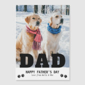 Dog Dad Happy Vaderdag Paw Print Moderne Photo (Voorkant)