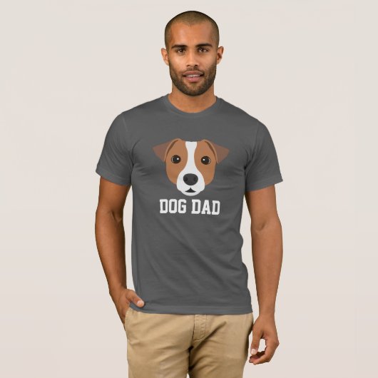 Dog Dad Jack Russell Vaderdag T-shirt (Voorkant volledig)