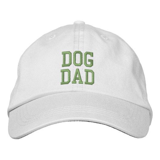 Dog Dad khaki aangepaste tekst leuke moderne leuke Geborduurde Pet (Voorkant)