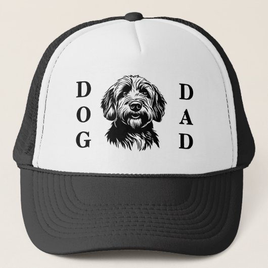 DOG DAD Labradoodle Doodle Hond Vaderendag Trucker Pet (Voorkant)