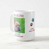 Dog Dad - Merry kerstpas Dog Photo Koffiemok (Voorkant links)