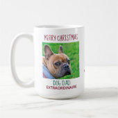Dog Dad - Merry kerstpas Dog Photo Koffiemok (Links)