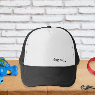 Dog Dad Minimalistische Typemachine Paw Print Aang Trucker Pet