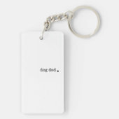 Dog Dad Minimalistische Typografie Aangepaste Foto Sleutelhanger (achterkant)