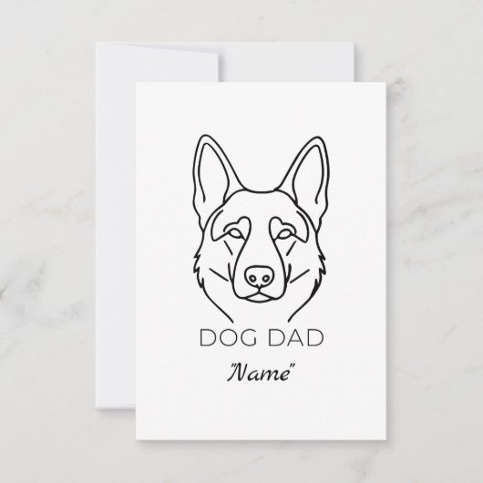 Dog Dad mit Name personalisiert Hundepapa (Voorkant)