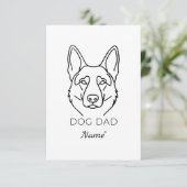 Dog Dad mit Name personalisiert Hundepapa (Staand voorkant)