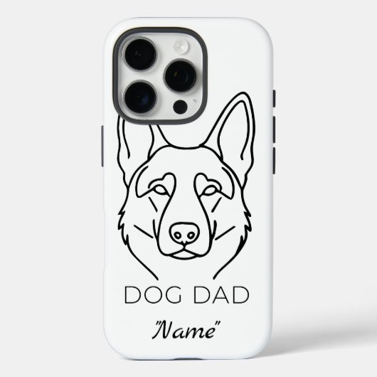 Dog Dad mit Name personalisiert Hundepapa Case-Mate iPhone Case (Achterkant)