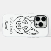 Dog Dad mit Name personalisiert Hundepapa Case-Mate iPhone Case (Achterkant (horizontaal))