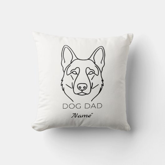 Dog Dad mit Name personalisiert Hundepapa Kussen (Voorkant)