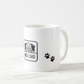 Dog Dad Mok – Schattige Paw Print Gift (Voorkant rechts)