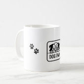 Dog Dad Mok – Schattige Paw Print Gift (Voorkant links)