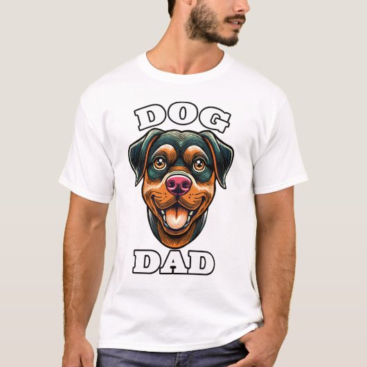 Dog Dad - niedliches Hunde-Design T-shirt (Voorkant)