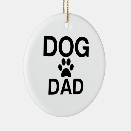 DOG DAD PAW KERAMISCH ORNAMENT (Rechts)