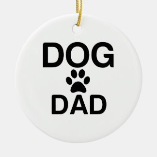 DOG DAD PAW KERAMISCH ORNAMENT