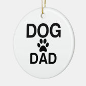 DOG DAD PAW KERAMISCH ORNAMENT (Links)