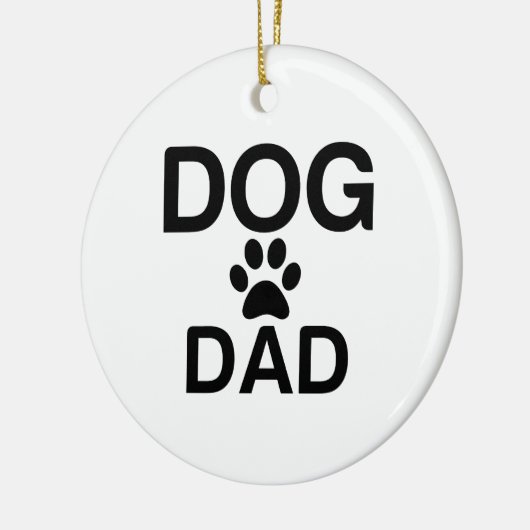 DOG DAD PAW KERAMISCH ORNAMENT (Links)
