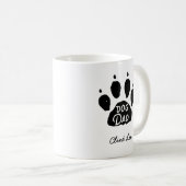 Dog Dad Paw Print Personalized Name and Breed Koffiemok (Voorkant rechts)