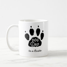 Dog Dad Paw Print Personalized Name and Breed Koffiemok