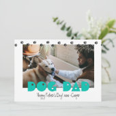 Dog Dad | Pawprinters | Aangepaste Moederdag Feestdagenkaart (Staand voorkant)