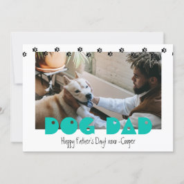 Dog Dad | Pawprinters | Aangepaste Moederdag Feestdagenkaart