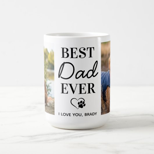 Dog Dad Personal Pet Photos Fathers Day Koffiemok (Center)