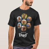 Dog DAD Personalized Pet Photo Collage Hondenliefh T-shirt (Voorkant)