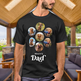 Dog DAD Personalized Pet Photo Collage Hondenliefh T-shirt