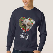 Dog DAD Personalized Pet Photo Heart Hondenliefheb Trui (Voorkant)