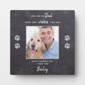 Dog Dad Personalized Pet Photo Vaderdag Fotoplaat (Voorkant)