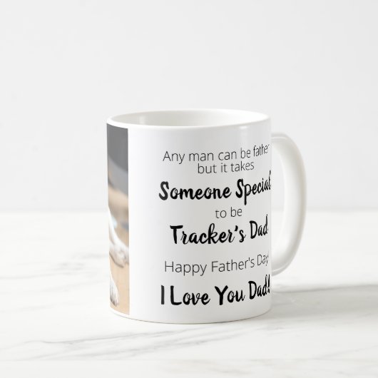 Dog Dad Personalized Pet Photo Vaderdag Koffiemok (Voorkant rechts)