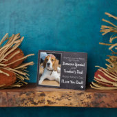Dog Dad Personalized Pet Photo Vaderdag Plaque Fotoplaat (Zijkant)
