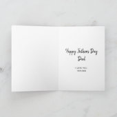 Dog Dad Pet Photo Rustic Vaderdag Feestdagen Kaart (Binnen)