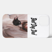 Dog Dad Photo Black  text iPhone Case (Achterkant (horizontaal))