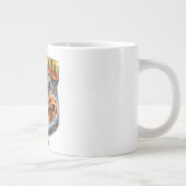 Dog Dad Portrait Personalized Number Custom Design Grote Koffiekop (Rechts)