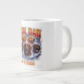 Dog Dad Portrait Personalized Number Custom Design Grote Koffiekop (Voorkant rechts)