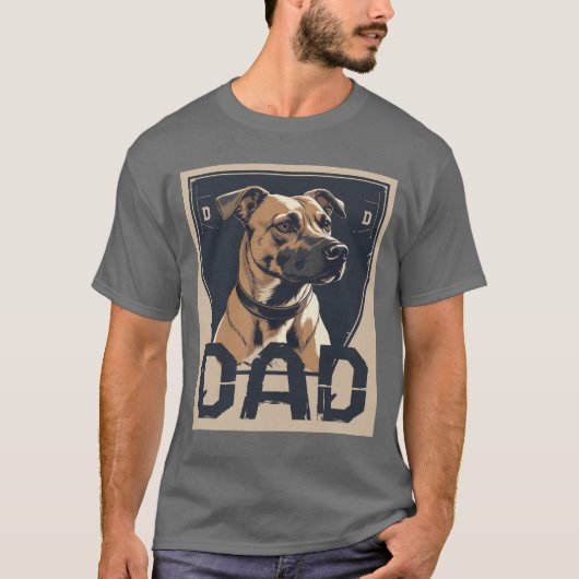Dog Dad Pride - Bold Canine Tribute Art T-shirt (Voorkant)