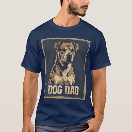 Dog Dad Pride - Bold Canine Tribute Art T-shirt (Voorkant)