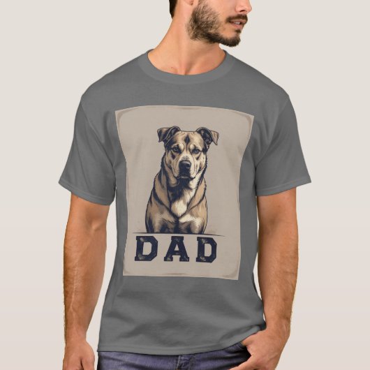 Dog Dad Pride - Bold Canine Tribute Art T-shirt (Voorkant)
