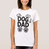 Dog Dad - Schattige Paw and Ear Typography Design T-shirt (Voorkant)