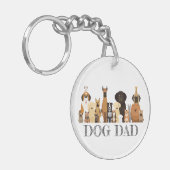 Dog DAD Shirt Doggy Friend Pet Animal Sleutelhanger (Voorkant Links)