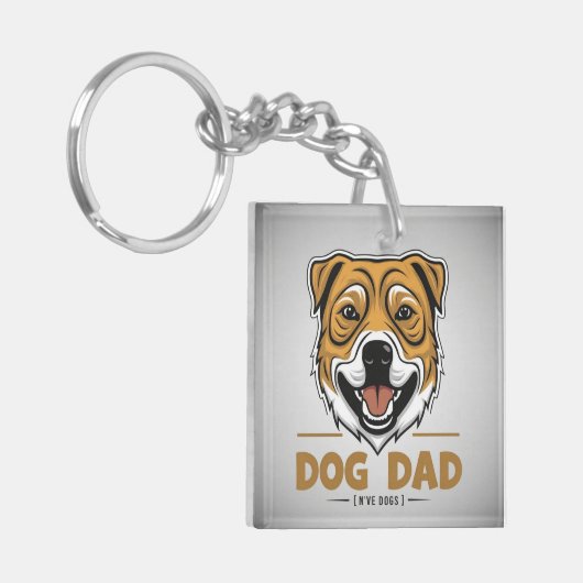 Dog Dad Sleutelhanger (Voorkant Links)
