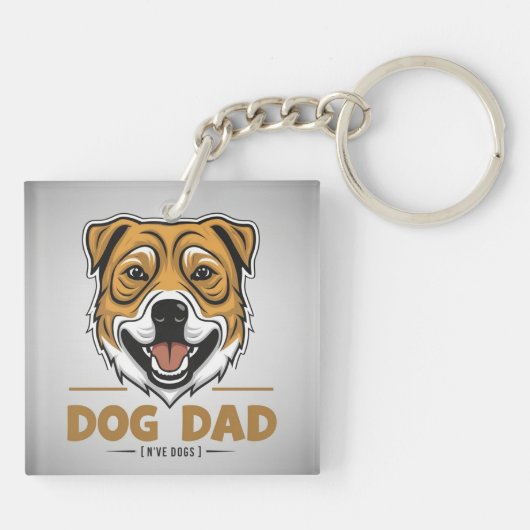 Dog Dad Sleutelhanger (Achterkant)