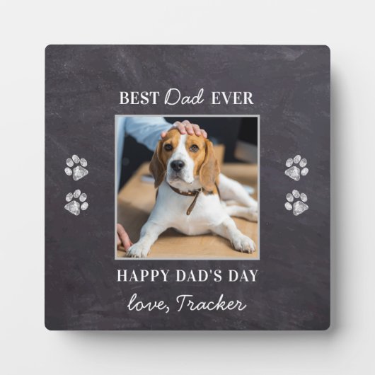 Dog Dad Specialized Pet Photo Rustic Vaderdag Fotoplaat (Voorkant)