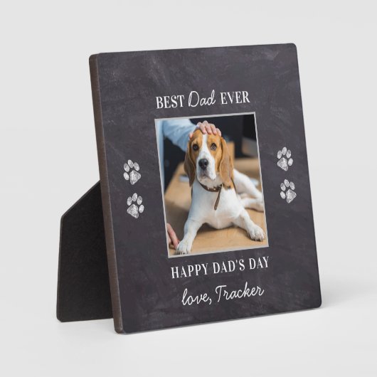 Dog Dad Specialized Pet Photo Rustic Vaderdag Fotoplaat (Voorkant)