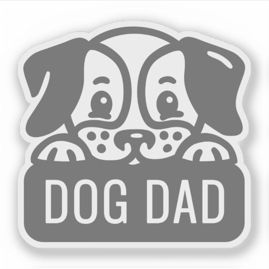 Dog Dad Sticker (Voorkant)